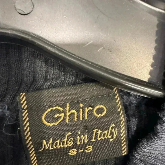 Ghiro Women's Long Sleeve Top Size Gray Ribbed Knit Lace Hem Size Small Italy - Picture 4 of 8